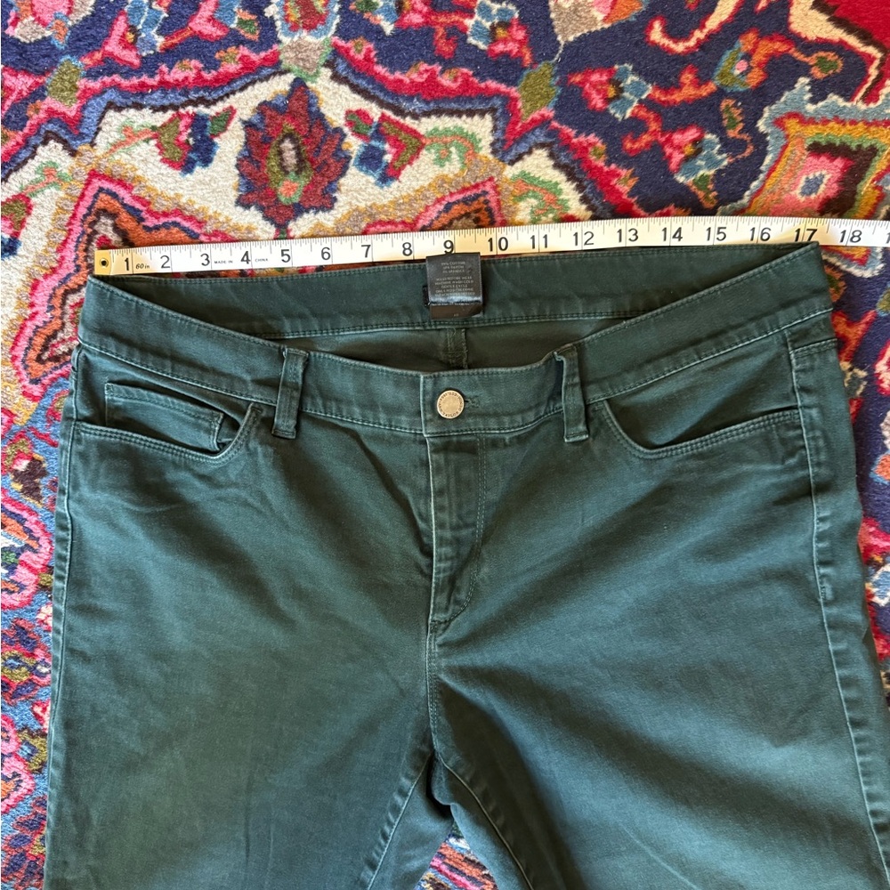 Ann Taylor High Rise Dark Green Jeans